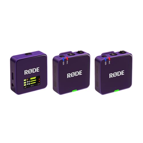 RØDE Wireless GO (Gen 3) – Compact Wireless Mic – Pristine Audio, 32-bit Float Recording, Automatic Level Control, for Phones, Cameras and Computers (Purple)