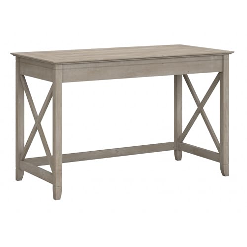 Bush Home Key West Writing Desk for Home Office in Washed Gray | 48W Small Modern Farmhouse Table