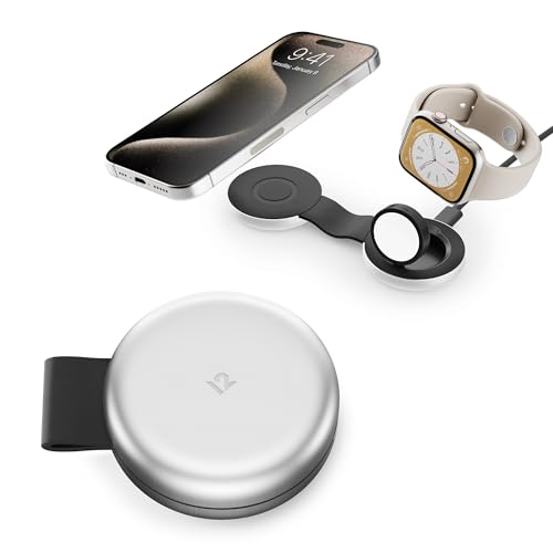 Butterfly 2-in-1 Compact Foldable Wireless Charger with Travel Adapter, 15W MagSafe Duo Charging for iPhone, Airpods, and Apple Watch