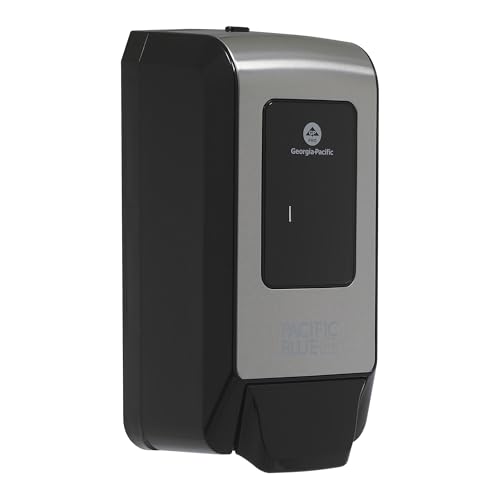 Pacific Blue Ultra Wall-Mounted Manual Dispenser for Foaming Hand Soap and Hand Sanitizer by GP PRO (Georgia-Pacific), Brushed Stainless, 53060, 11.5" W x 5.6" D by 4.4" H