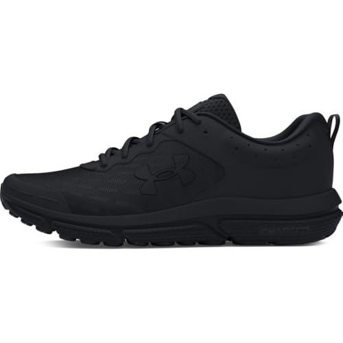 Under Armour Men's Charged Assert 10 Shoes, (002) Black/Black/Black, 11