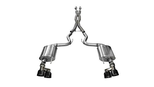 Corsa 14337BLK Cat Back Exhaust with Black Tip (Ford Mustang GT)