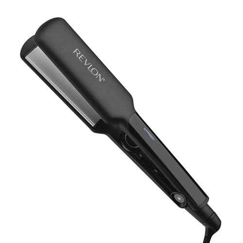 REVLON Ceramic Coated 2" Flat Iron - Fast Heating Hair Straightener for Quick and Smooth Results, Plus Travel Friendly (Black)
