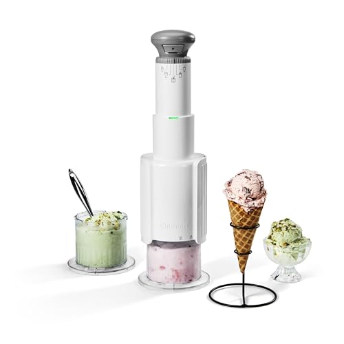 Cuisinart Ice Cream Maker – Cuisinart Fast Freeze Max 5-in-1 Ice Cream, Milkshakes, Slushies, Sorbets and Mix-Ins, Freeze Wand, Two Large 1-Pint Mixing Cups with Lids, Easy to Clean, ICE-FD50