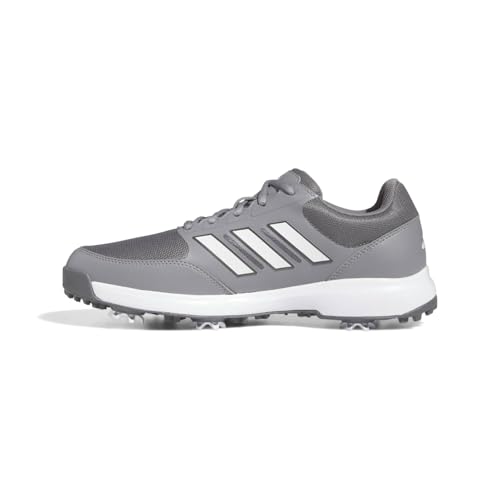 adidas Men's Tech Response 3.0 Golf Shoes, Grey Four/Footwear White/Grey Three, 14 Wide