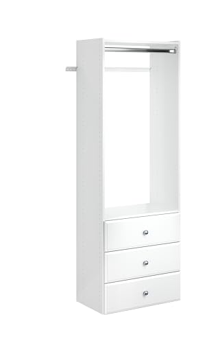 Easy Track PH32-WH Elite Tower Kit-Hidden Storage, Adjustable Closet Organizer, White