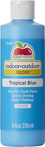 Apple Barrel, Tropical Blue, Acrylic Craft Paint, Gloss Finish, 8 fl oz