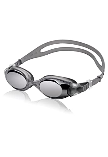 Speedo Unisex-Adult Swim Goggles Hydrosity, Mirrored Charcoal