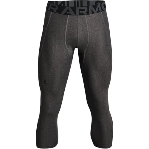 Under Armour Men's Armour HeatGear 3/4 Leggings , Carbon Heather (090)/Black, Medium