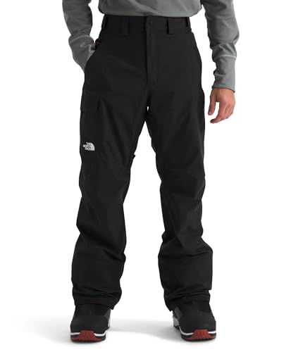 The North Face Men's Freedom Pant - Waterproof, Non-Insulated Snow Pants for Ski & Snowboard, Cargo Pockets, Ankle Gaiters, TNF Black-NPF, Large Regular