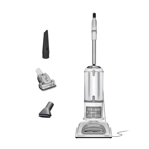 Shark Upright Vacuum Cleaner | Navigator Lift-Away | Pet Hair, Carpet & Hard Floor Cleaning | Pet Power Brush, Dusting Brush & Crevice Tool | HEPA Filter | Swivel Steering | White/Silver | NV356E