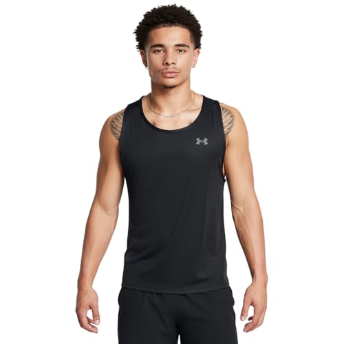 Under Armour Men's Velocity Tank Top, (001) Black / / Pitch Gray, Large
