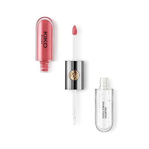 KIKO Milano Unlimited Double Touch 110 | Liquid lipstick with a bright finish in a two-step application. Lasts up to 12 hours. No-transfer base colour