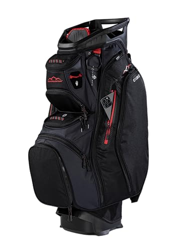 Sun Mountain Men's C130 Lightweight Cart Golf Bag, 14-Way Top, 2026 Model - Black Steel Red