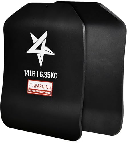 Yes4All 3D Weight Vest Plates 14LB Pairs with Curved Ergonomic Design for Plate Carrier, Body Workout, Intensive Training, Rucking, and Cardio