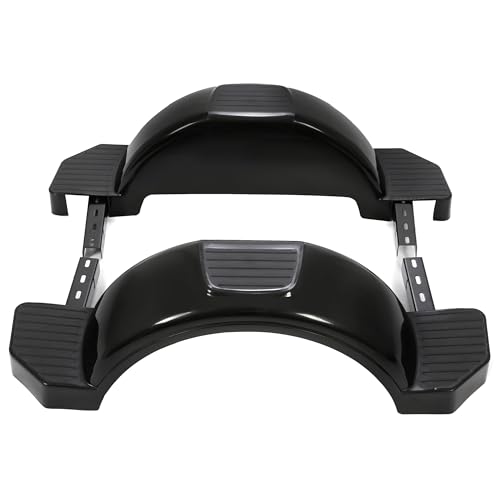 Set of 2 Single Axle Trailer Fenders 13" Wheels Tire Skirt Boat(Black)