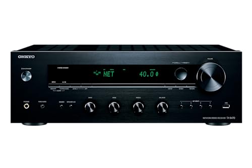 Onkyo TX-8470 2 Channel Stereo Receiver with Wi-Fi, Bluetooth, Phono, Hi-Res Audio and Roon Ready
