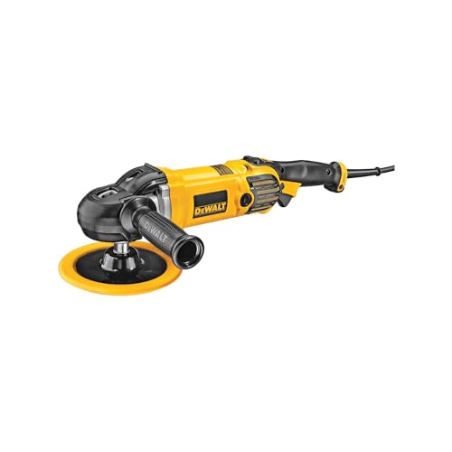 DEWALT Buffer Polisher, 7-in-9-in, 12 amp, Variable Speed Dial 0-3,500 RPM’s, Soft Start Corded Car Buffer (DWP849X)