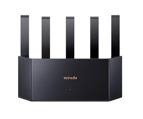 Tenda BE5100 Dual Band WiFi 7 Router (RE6L Pro) – 1x2.5G + 3x1G Ports, Easy Setup, Security Protect, Parental Control, Access Point Mode, Vertical Design, MLO, VPN, NFC