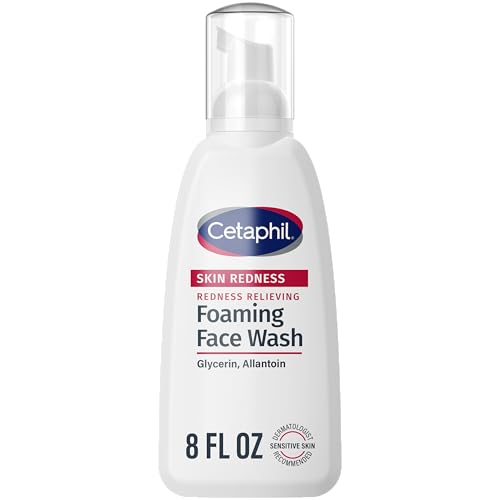 Cetaphil Redness Relieving Foaming Face Wash For Sensitive Skin, 8 Fl Oz, Gently Cleanses & Calms Sensitive Skin Without Over Drying, (Packaging May Vary)