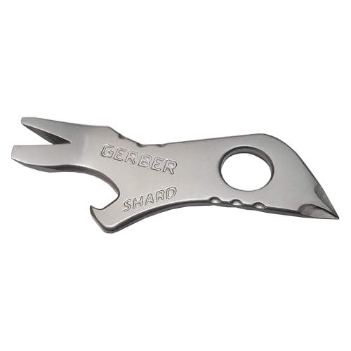 Gerber Gear Shard 7-in-1 Keychain Multitool - Screwdriver, Bottle Opener, EDC Compact Tool - Fathers Day Dad Gifts, Gifts for Men, Silver