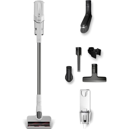 Miele Duoflex Extra Vacuum Cleaner, Cordless and Bagless Multi-Use, Multi-Floor Flexible Stick Vacuum with 2 Attachable Brushes, in Brilliant White / Space Grey
