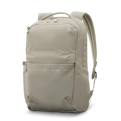 Samsonite Better Than Basic Backpack - Dedicated Laptop Compartment, Quick Stash Front Pockets and Lightweight Breathable Airmesh - Limestone Grey