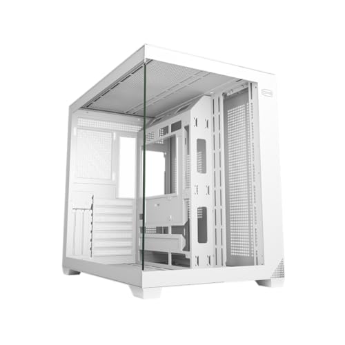 PCCOOLER PC Case ATX Mid Tower, Tempered Glass & Mesh Front, High Airflow, E-ATX/ATX/Micro-ATX/ITX Support, 360mm Radiator Support, Tool-Free Design – White (C3T700 No Fans Included)