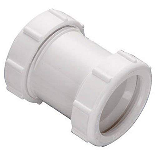 Plumb Pak 46WK Straight Extension Coupling Trap Adapter, 1.5" or 1.25" x 1.5", White