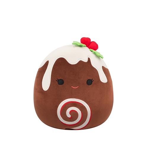 Squishmallows Original 8in Fleur The Yule Log with Holly – Official Jazwares Holiday Plush (Little)