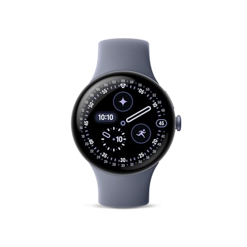 Google Pixel Watch 4 (45mm) - Android Smartwatch with Heart Rate and Sleep Tracking - 30-Hour Battery - Fitness Tracking - Google AI - Satin Moonstone Aluminum Case - Moonstone Active Band - Wi-Fi
