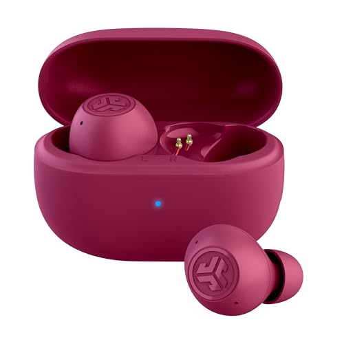 JLab Go Pop ANC True Wireless Earbuds & Charging Case, Fuchsia, Active Noise Cancelling, 10mm Drivers, Dual Connect, Customize Your Sound with App, Be Aware Mode, Compact Fit, MEMS Microphone