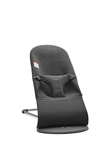 BabyBjörn Bouncer Bliss, Charcoal Gray, 3D Jersey 2-in-1 Adjustable Baby Bouncer Seat and Toddler Chair, Newborn to Toddler (8-29 lbs), 4 Positions, Lightweight & Portable