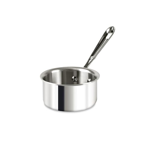 All-Clad D3® Stainless Steel 0.5 Quart Butter Warmer Saucepan- Made in the USA- The Original Bonded Professional Cookware- Oven Safe & Induction Compatible