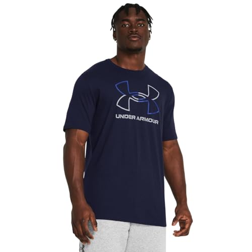 Under Armour Men's Global Foundation Short Sleeve T Shirt, (410) Midnight Navy/Royal/Steel, X-Large