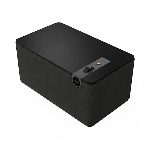 Klipsch The Three Plus Premium Bluetooth Speaker System, Turntable Ready with Phono/RCA Inputs, Bluetooth 5.3 with Up to 40 ft. of Distance, Matte Black