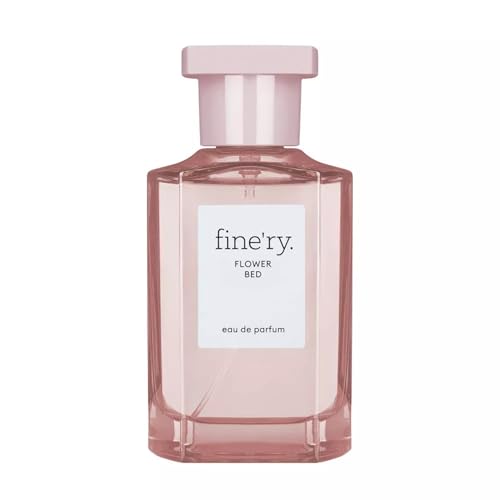 Fine'ry Flower Bed Peony Apple Perfume for Women & Girls - Lush Peony, Green Apple & Blooming Jasmine - Floral, Fresh, Full Size, Long-Lasting Hair & Body Cologne Parfum Fragrance (60mL)