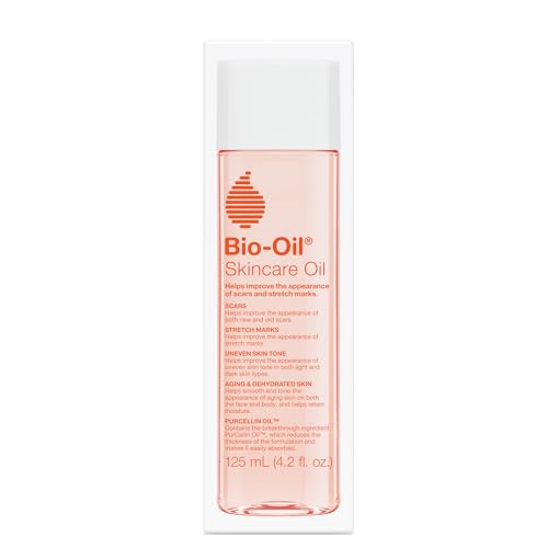 Bio-Oil Skincare Body Oil Serum for Scars and Stretch Marks, Face and Body Moisturizer with Vitamin E & A for Sensitive Dry Skin, Dermatologist Recommended, Non-Comedogenic, 4.2 Oz