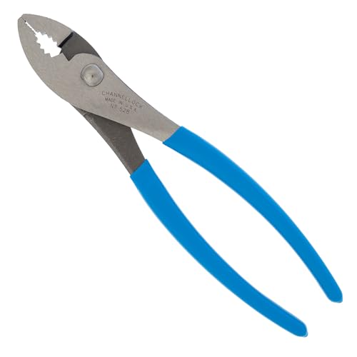 Channellock Slip Joint Pliers 528 - Utility Plier with Wire Cutter, Serrated Jaw, Rust Resistant - 8 in