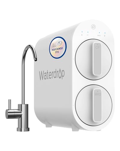 Waterdrop G2 Reverse Osmosis System, 7 Stage Tankless RO Water Filter System, Under Sink Water Filtration System, 400 GPD, 1:1 Pure to Drain, Reduces TDS, FCC Listed, USA Tech