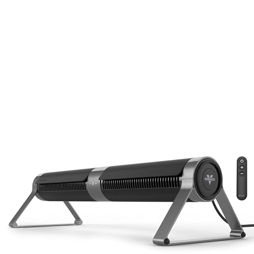 Vornado Airbar 4 Tower Fan and Horizontal Air Circulator with Remote Control, 35-Inch, 3 Speed Settings, Multi-Directional Airflow, Touch Control, Versatile Cooling Power, Magnetic Base, Black
