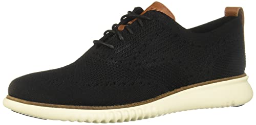 Cole Haan Men's 2.0 Zerogrand Stitchlite Oxford, Black/Ivory, 10.5
