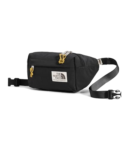 The North Face Berkeley Lumbar Bag | Water-Repellent Fanny Pack for Men & Women, External Pocket & Adjustable Strap, TNF Black/Mineral Gold-NPF, One Size