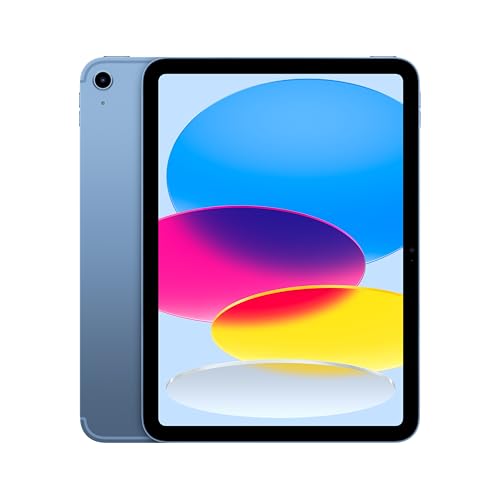 Apple iPad 11-inch: A16 chip, 11-inch Model, Liquid Retina Display, 256GB, Wi-Fi 6 + 5G Cellular, 12MP Front/12MP Back Camera, Touch ID, All-Day Battery Life — Blue