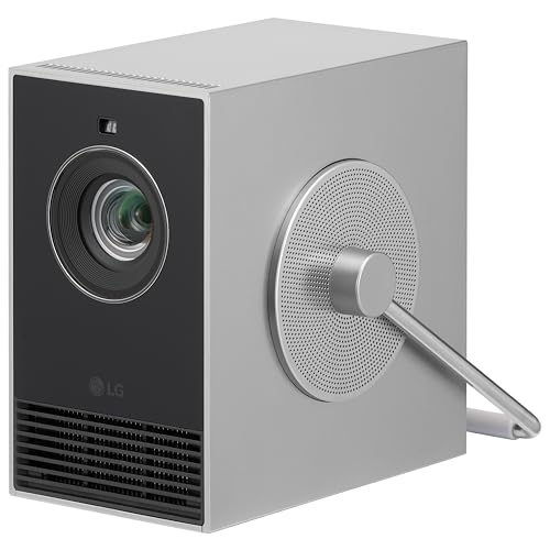 LG CineBeam Q HU710PB 4K Smart Portable Projector with Auto Screen Adjustment, Auto Focus, RGB Laser, Up to 154% DCI-P3, 450,000:1 Contrast Ratio, Built-in Speakers, HDR10, HDMI, USB, HID