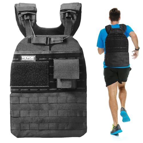VEVOR Weighted Vest, 40lb Weight Vest, Adjustable Body Weight Jacket for Men Women, Workout Equipment for Strength and Endurance Training, Running, Jogging, Walking, Fitness, and Weight Loss