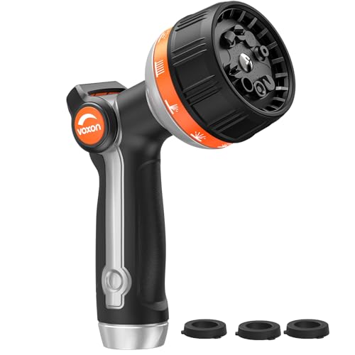 VOXON Garden Hose Nozzle with 10 Spray Patterns and Thumb Flow Control