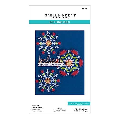 Spellbinders Delicate Snowflakes Etched Dies, Metal