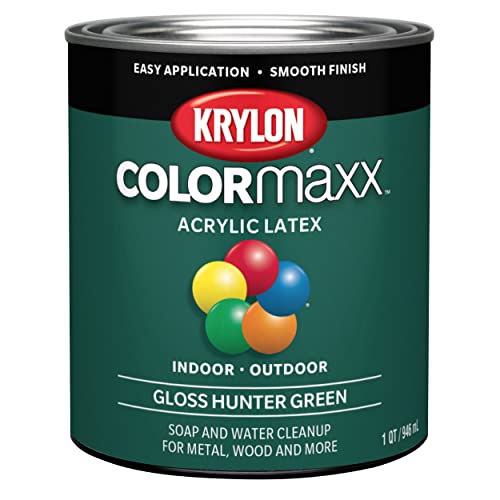 Krylon® COLORmaxx™ Brush-On, Gloss, Hunter Green, 1 Quart
