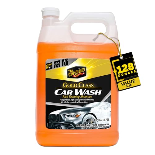 Meguiar's Gold Class Car Wash, Ultra-Rich Foam Car Wash Soap and Conditioner for Vehicle Cleaning, Paint Cleaner to Clean and Condition in One Easy Step, 1 Gallon